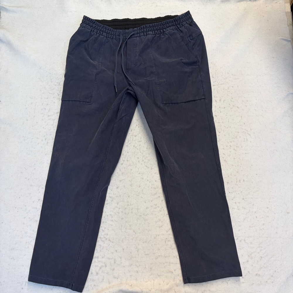 Lululemon Lab Pants Mens XL Black Elastic Waist Drawstring Pockets Casual